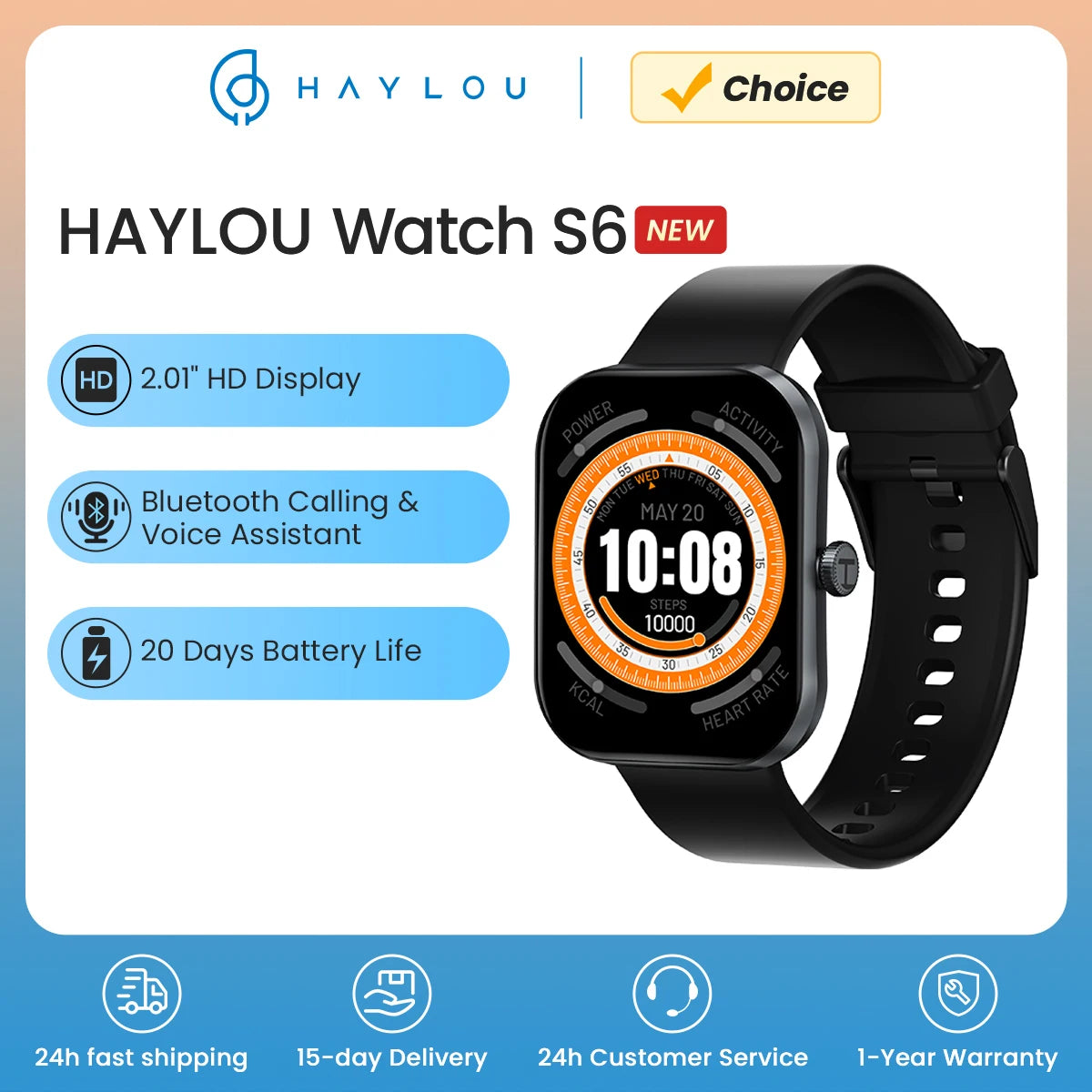 Smartwatch mit Anruf, Gesundheit & Wasserdicht IP68