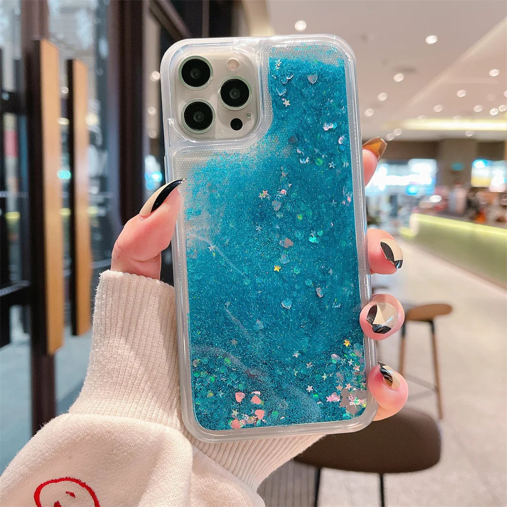 Luxuriöse Glitzer-Herz-Hülle für iPhone 17 Serie