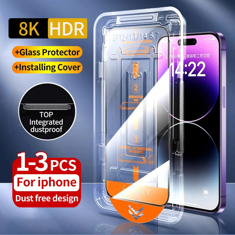 Glas-Displayschutz iPhone 1–3 Stück