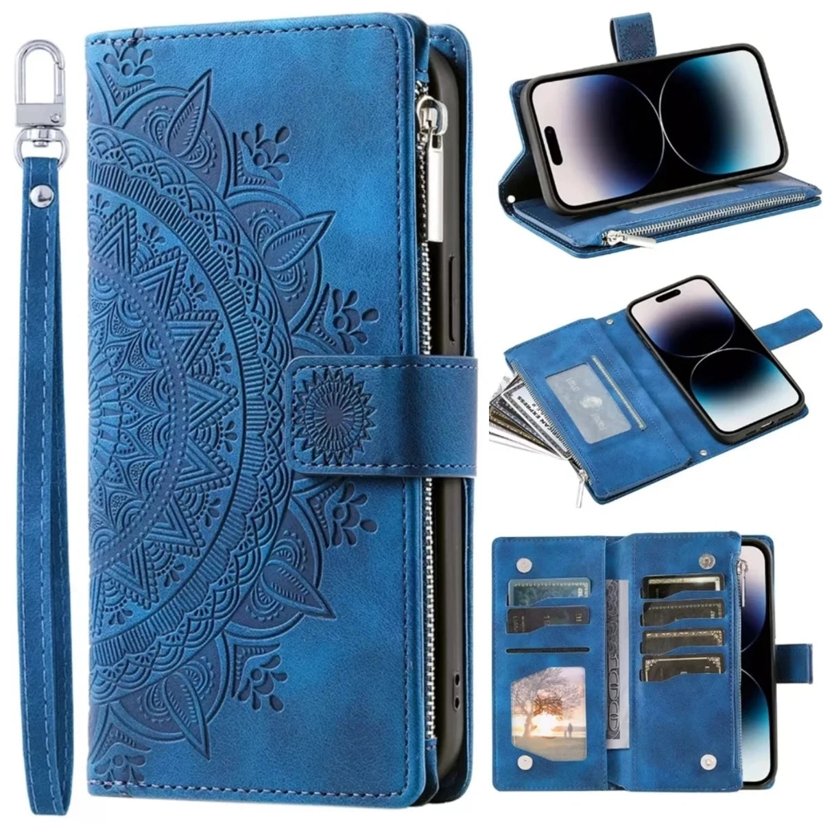 Leder Flip Hülle für Samsung Galaxy
