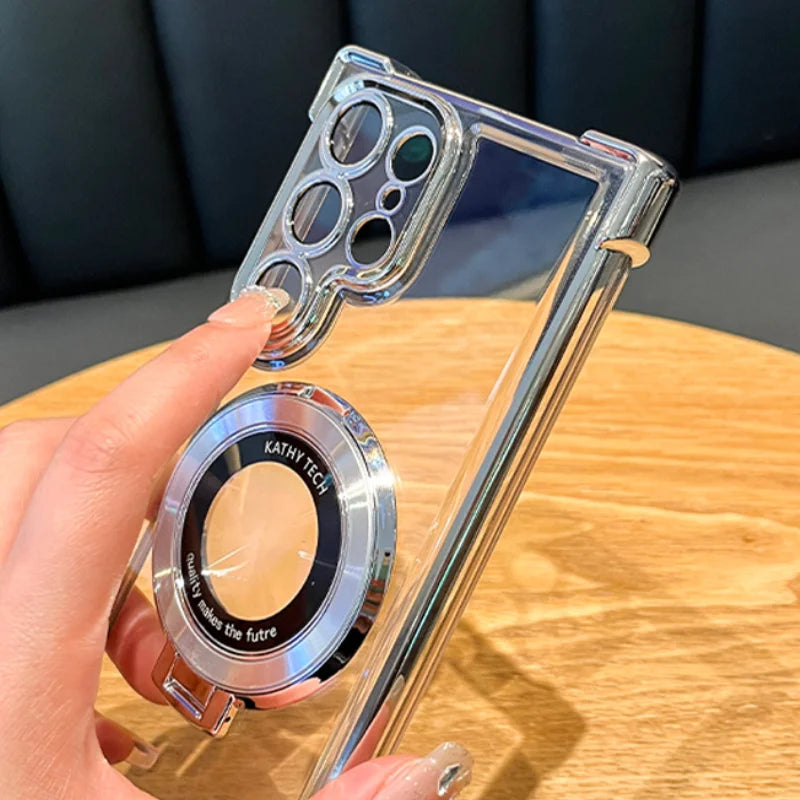 Samsung Luxus Magnet Hülle mit Ständer