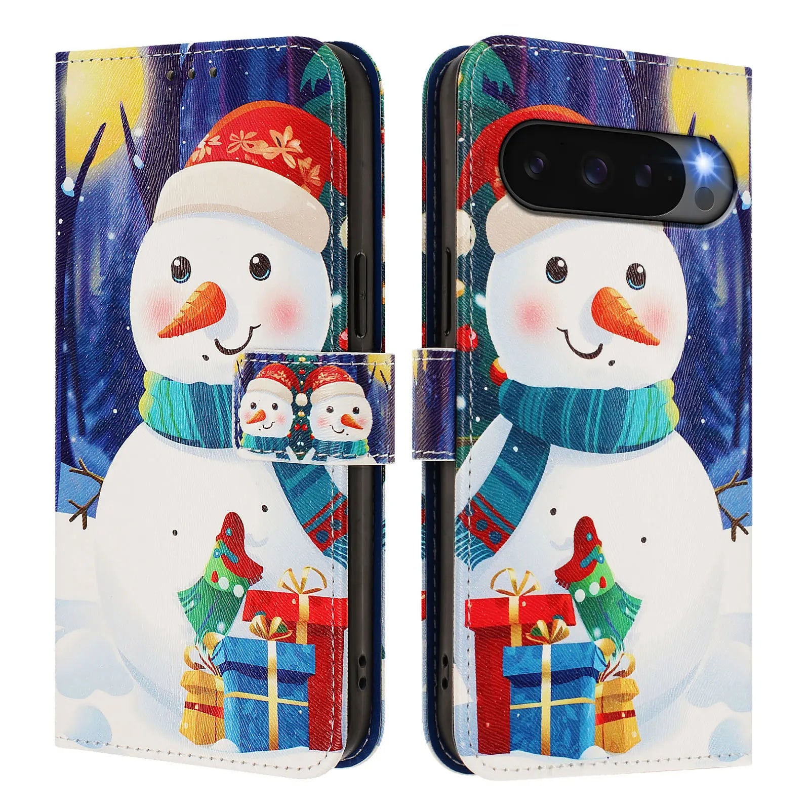 Weihnachtliche Santa Handyhülle mit Kartenfach für Google Pixel