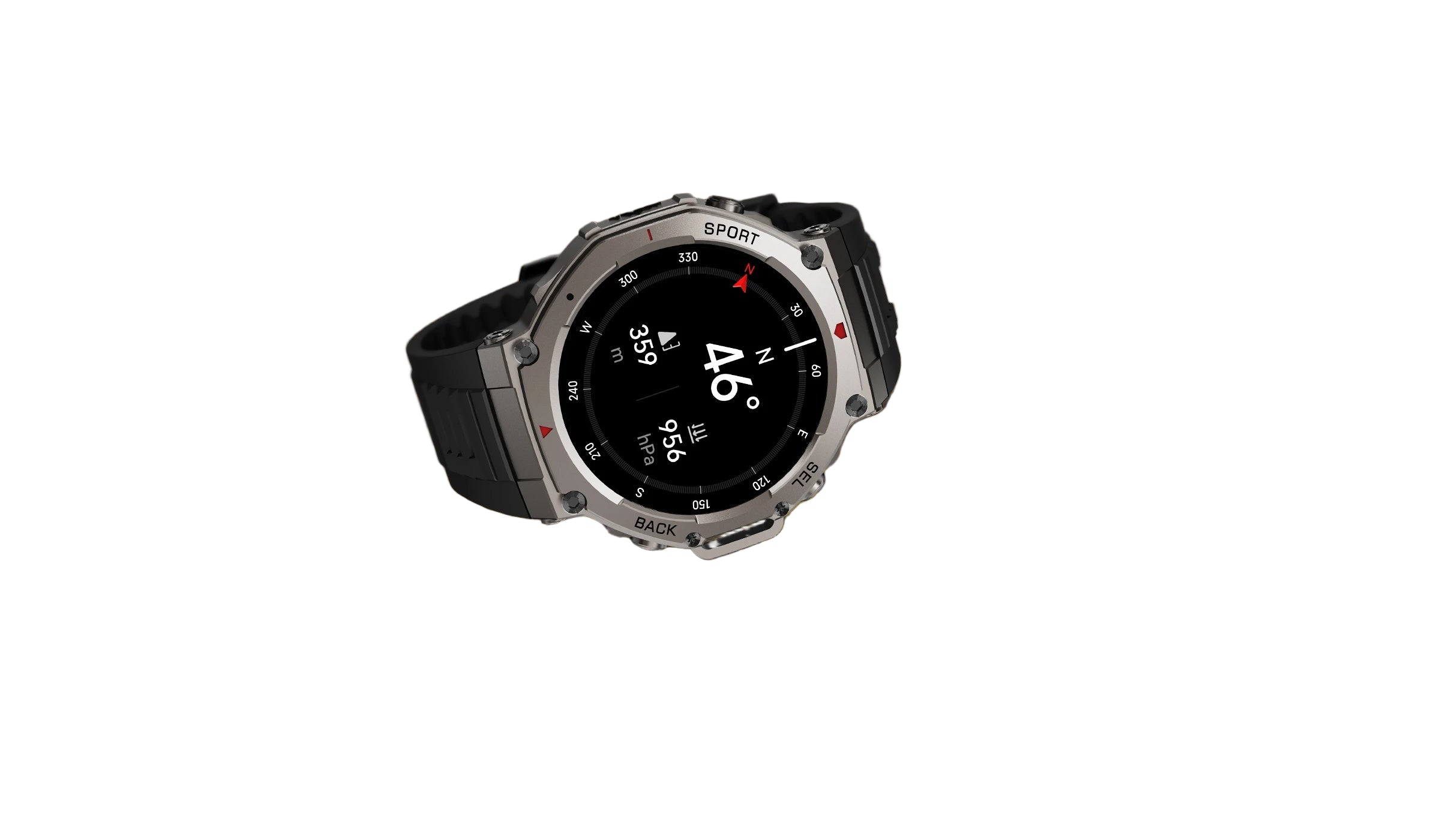 Taktische GPS Smartwatch mit Höhenmesser & Kompass