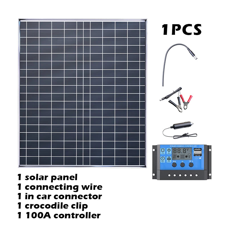 500W solar power bank kit with 12V/18V panel