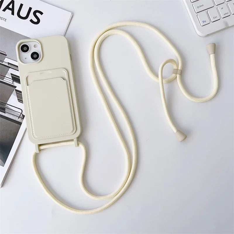 Umhängehülle Silikon für iPhone 16–11 Pro Max
