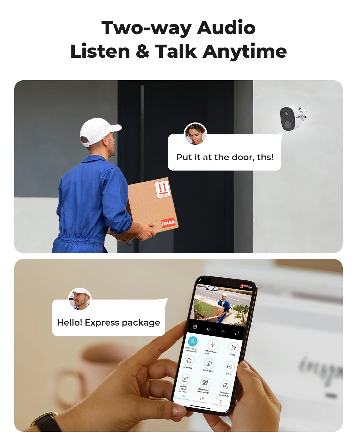 Kabellose 2K 3MP PIR Akku Überwachungskamera Outdoor