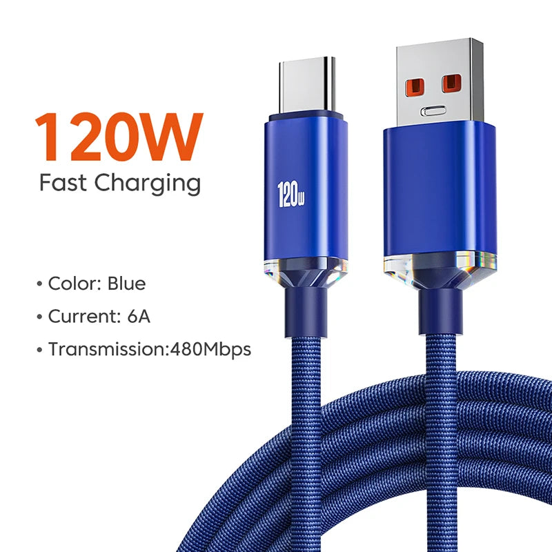 NNBILI 120W USB Typ-C Schnellladekabel