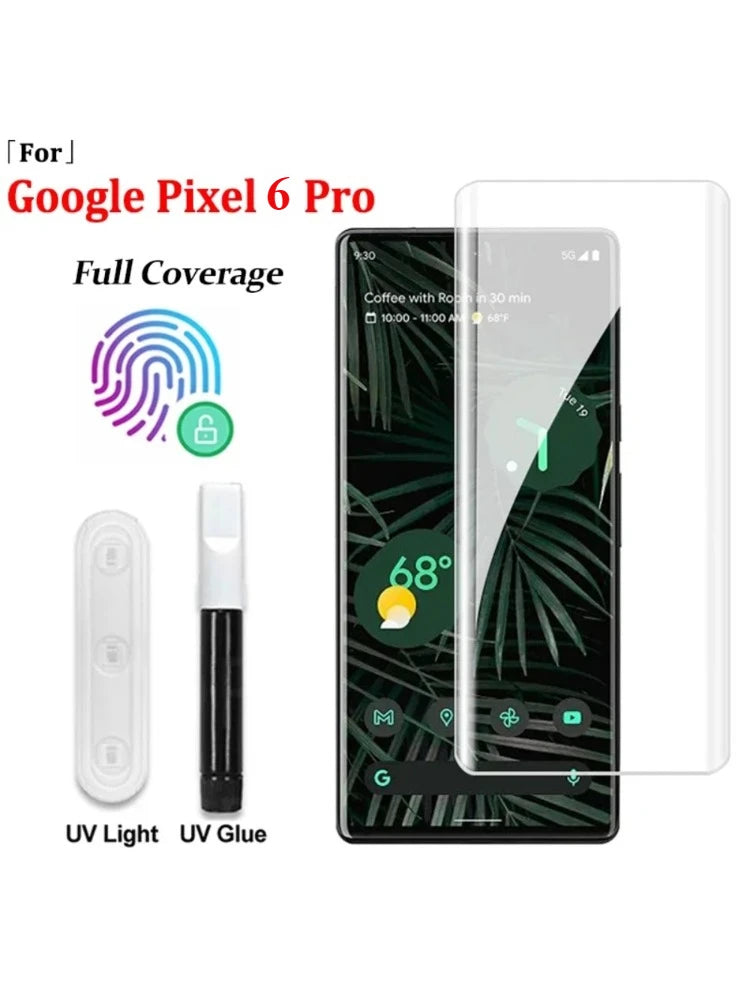 UV-Glas Displayschutz für Google Pixel 5–7 Pro