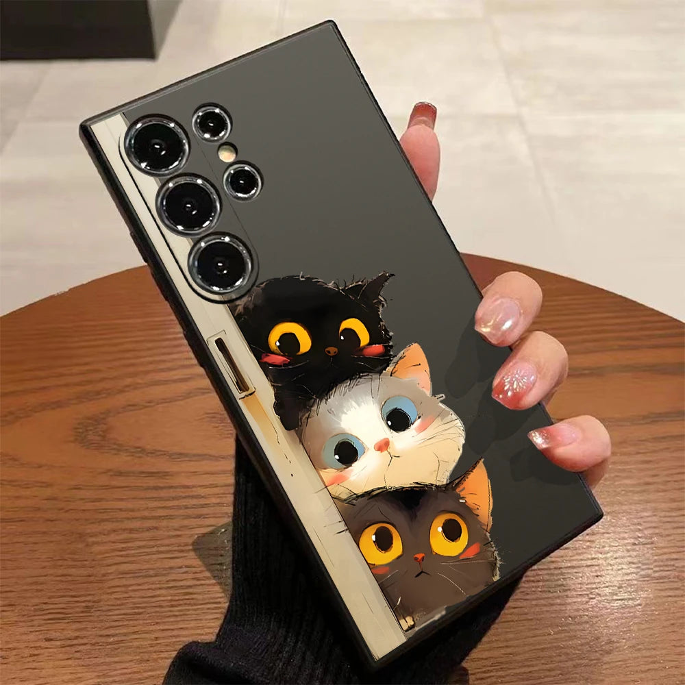 Süße Katzenhülle für Samsung Galaxy Modelle
