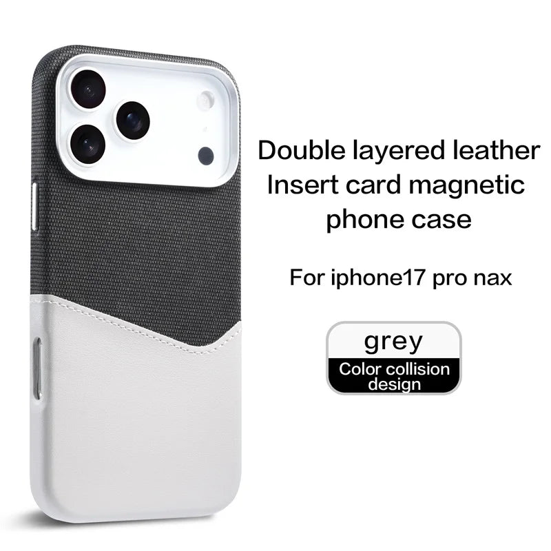 Kartenhalter MagSafe Ledertasche für iPhone 17 Pro Max