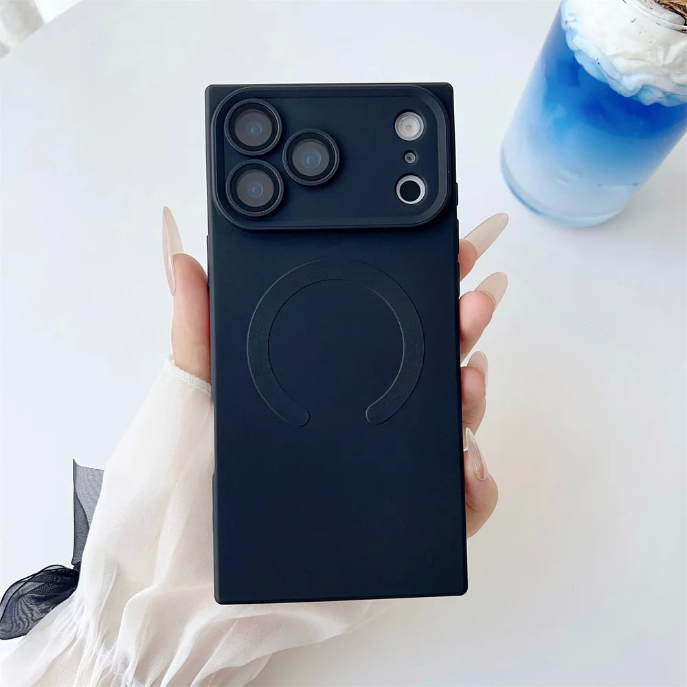 Quadratische MagSafe Hülle Silikon iPhone 17 Pro Max