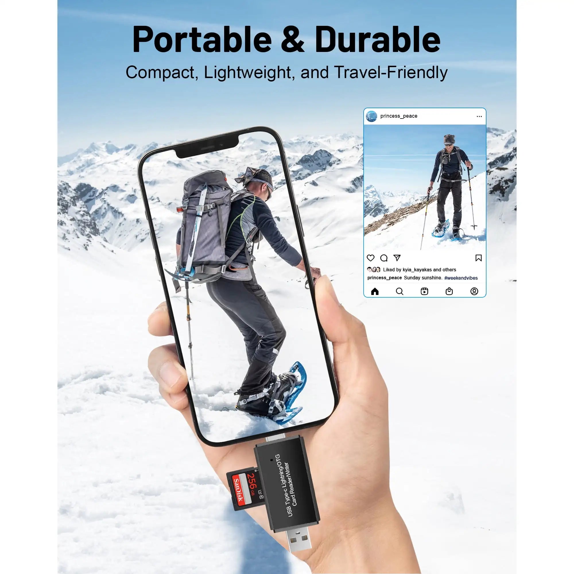 4-in-1 Kartenleser SD TF für iPhone iPad PC