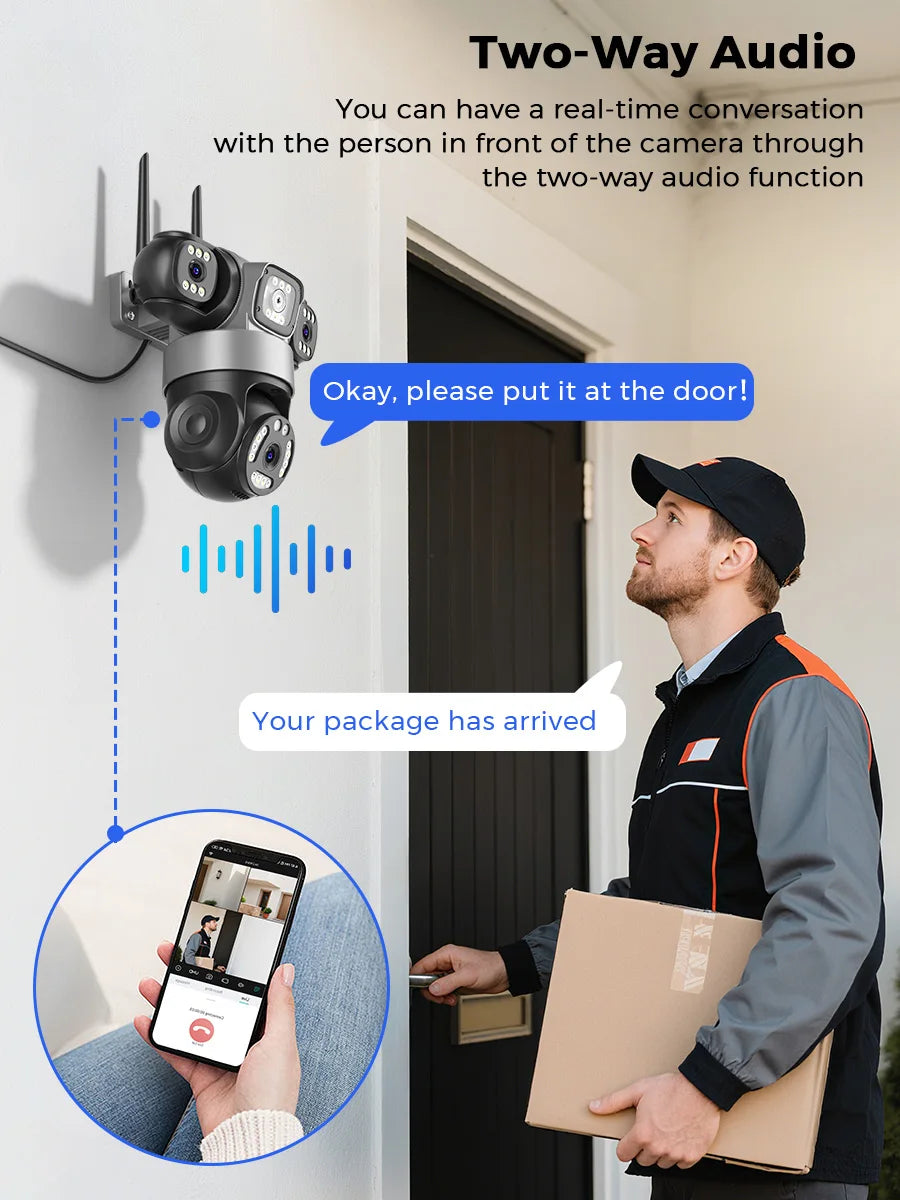 6K 12MP WiFi IP Kamera Outdoor mit AI Menschenerkennung