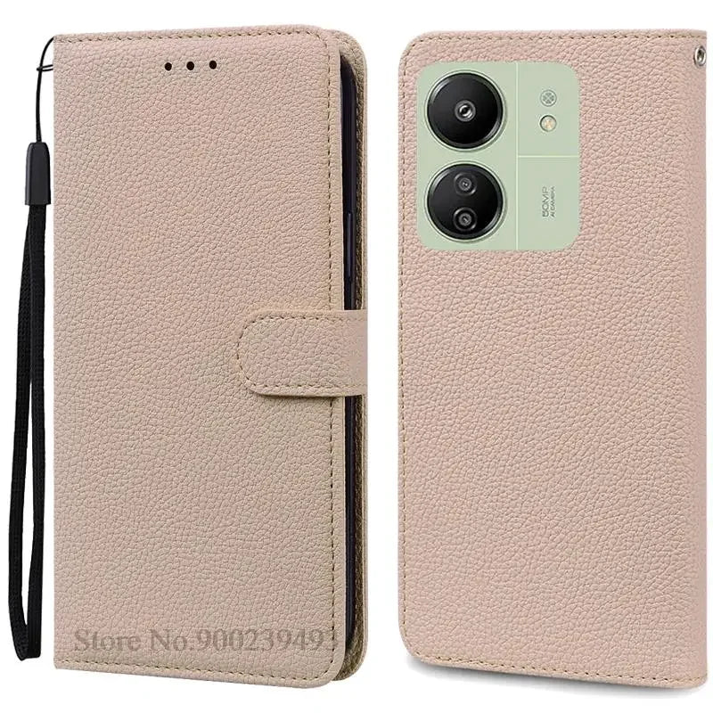 Leder Klapphülle für Redmi 13C