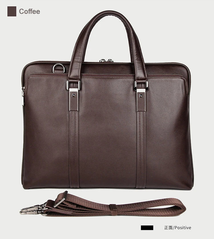 Luxus Leder Aktentasche Herren 15,6 Zoll