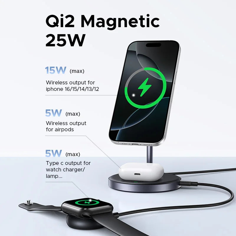 20W Magnetische 2-in-1 Ladestation Schnell