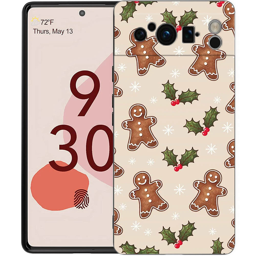 Pixel 9 8 Case TPU Cartoon Christmas Design Protective Case