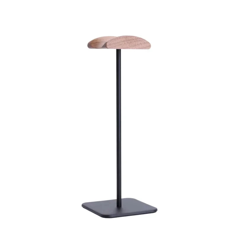 Klassischer Holz Kopfhörer Ständer Nussbaum