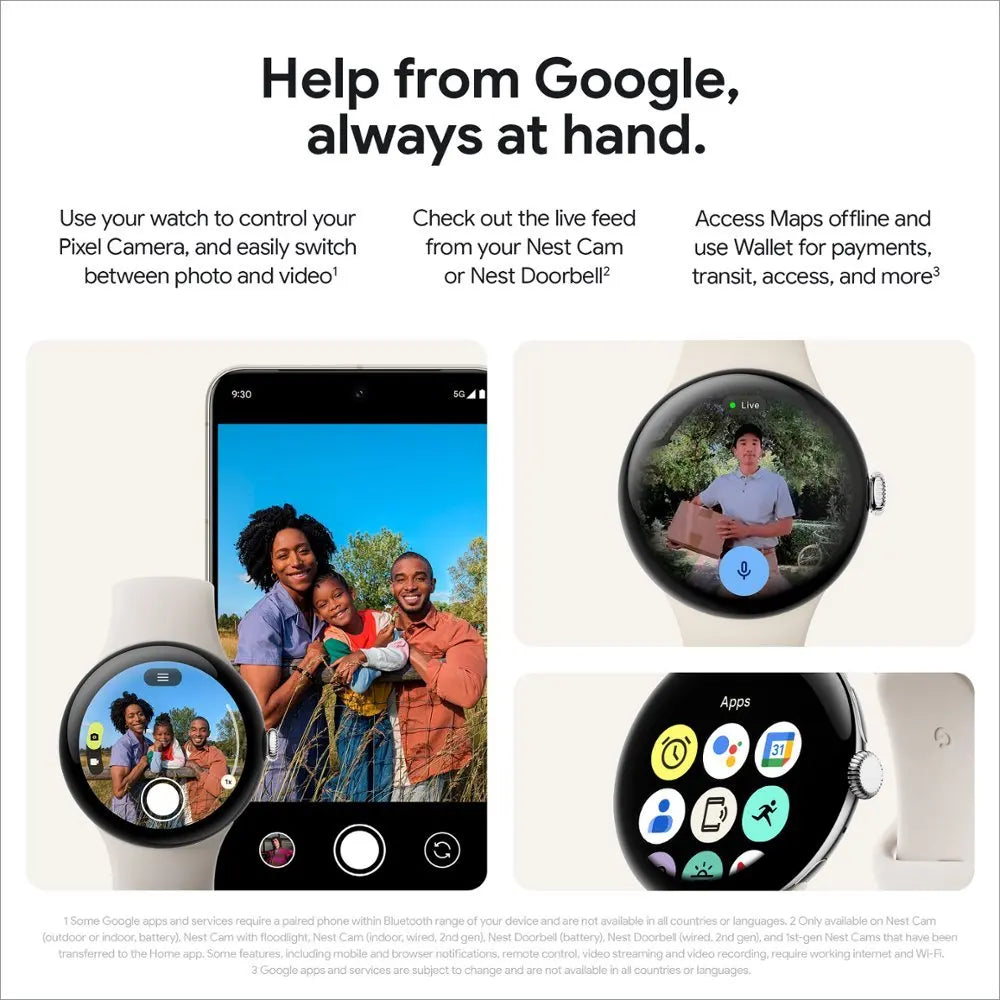 Smartwatch 45/41mm LTE WLAN mit Wear OS & GPS