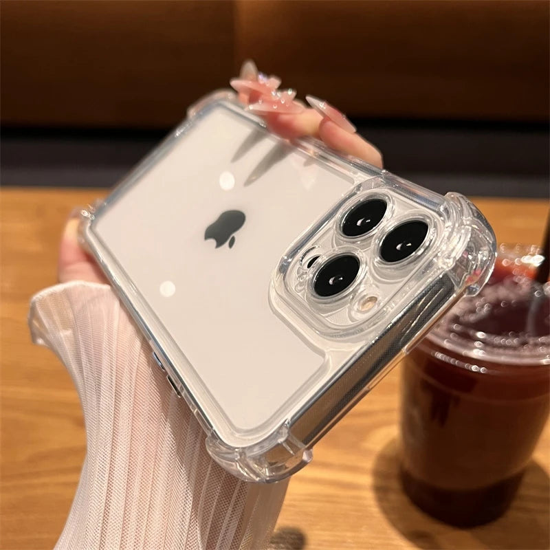 Luxuriöse transparente Stoßschutz-Hülle iPhone