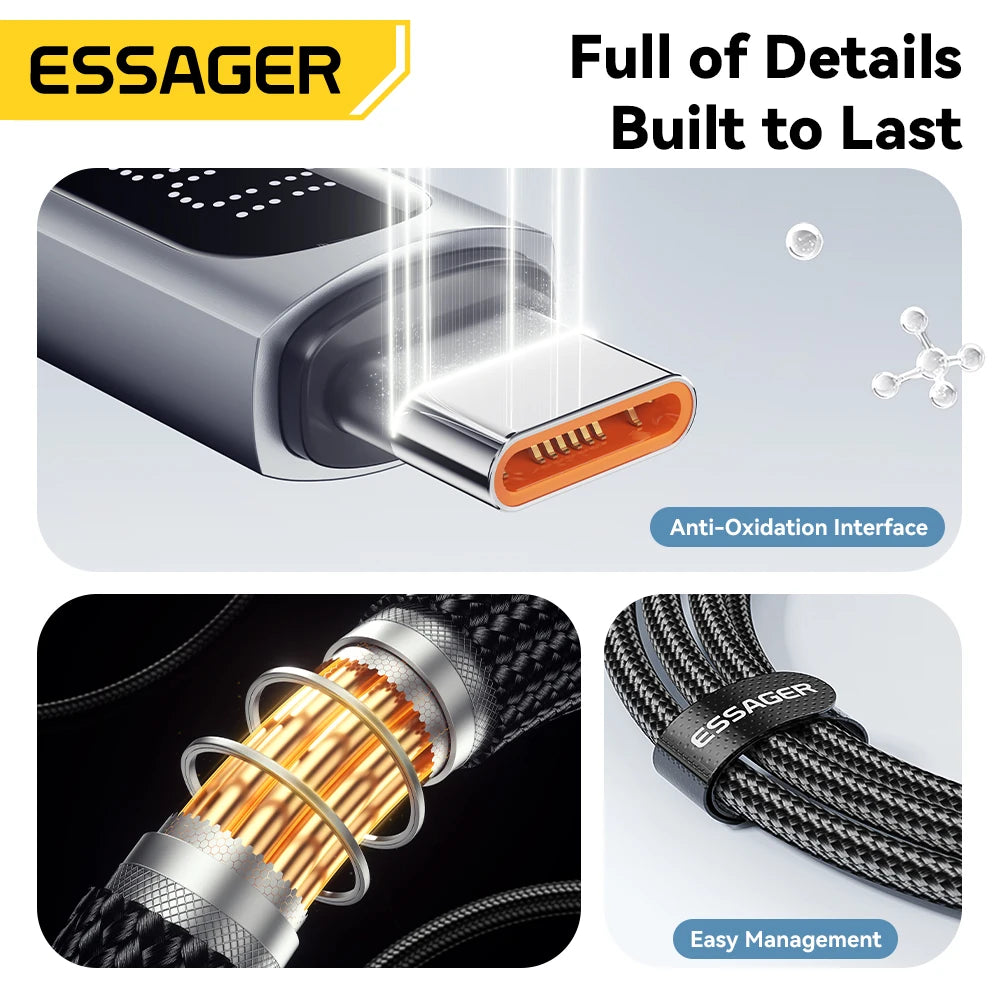 Essager USB-C Kabel 2 m mit Display