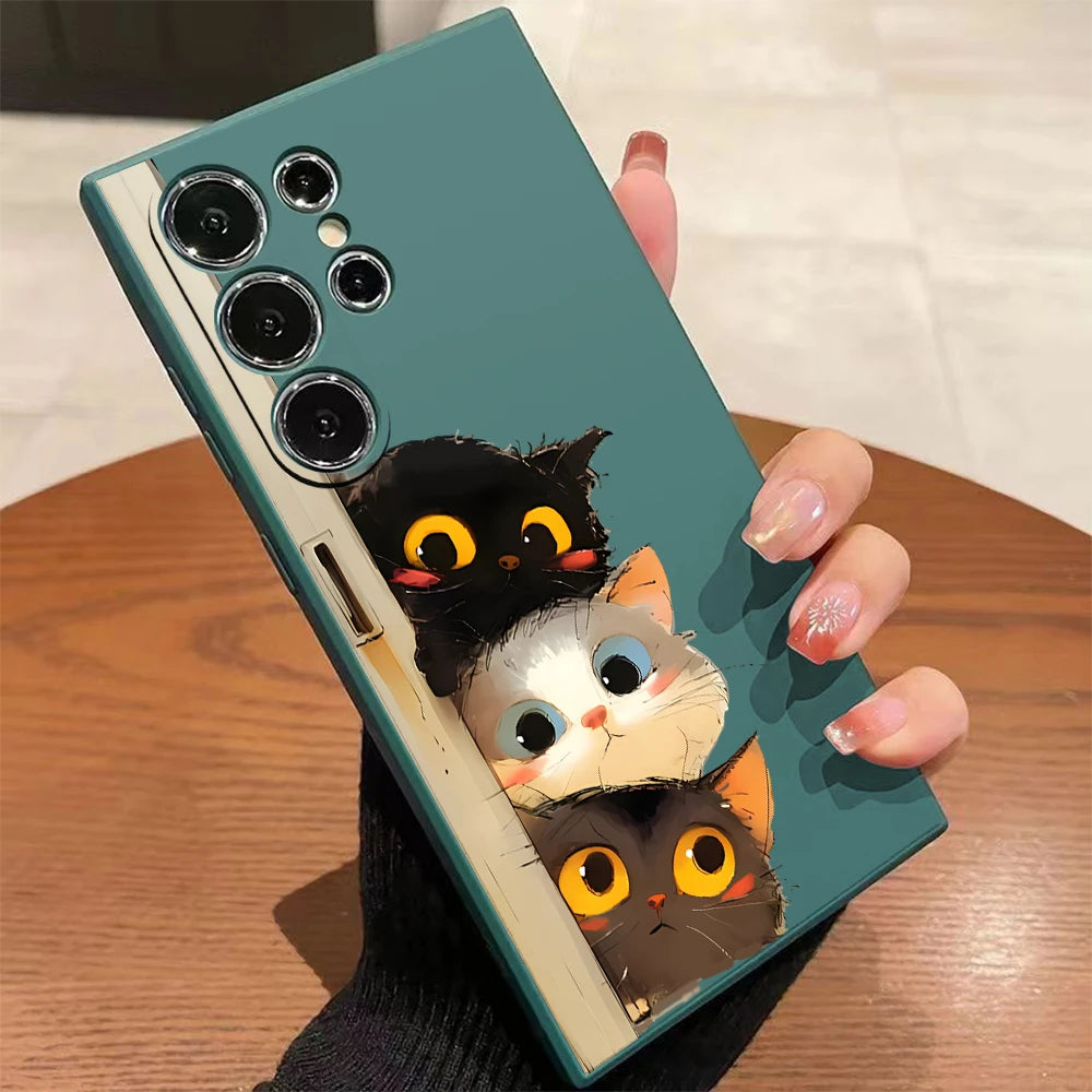 Süße Katzenhülle für Samsung Galaxy Modelle