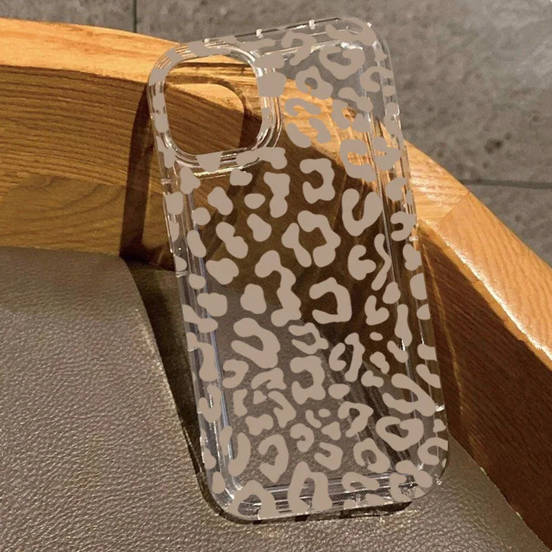 Graue Leopardenmuster Handyhülle für Samsung Galaxy