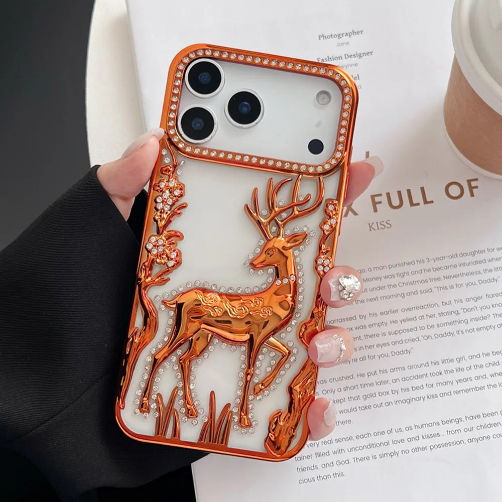 Glitzer Strass Blumen Handyhülle für iPhone 17