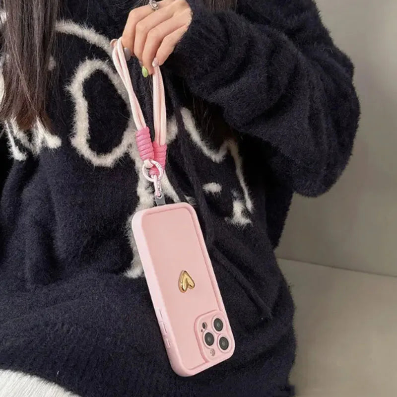 3D Love Heart Hülle mit Handgriff für Pixel 9 Pro