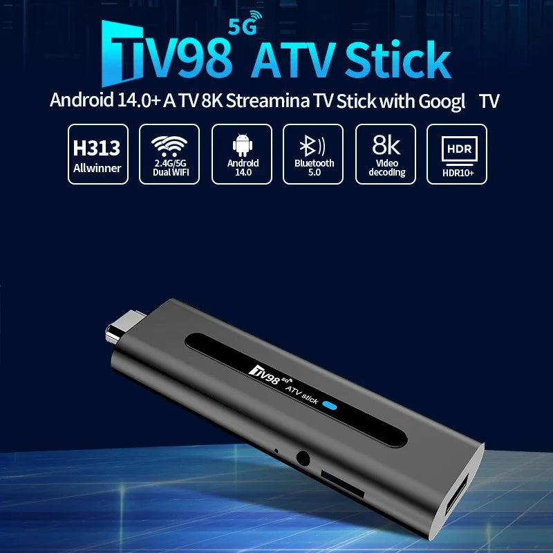Ultra HD Android TV Stick 8K IPTV Dual-WiFi6