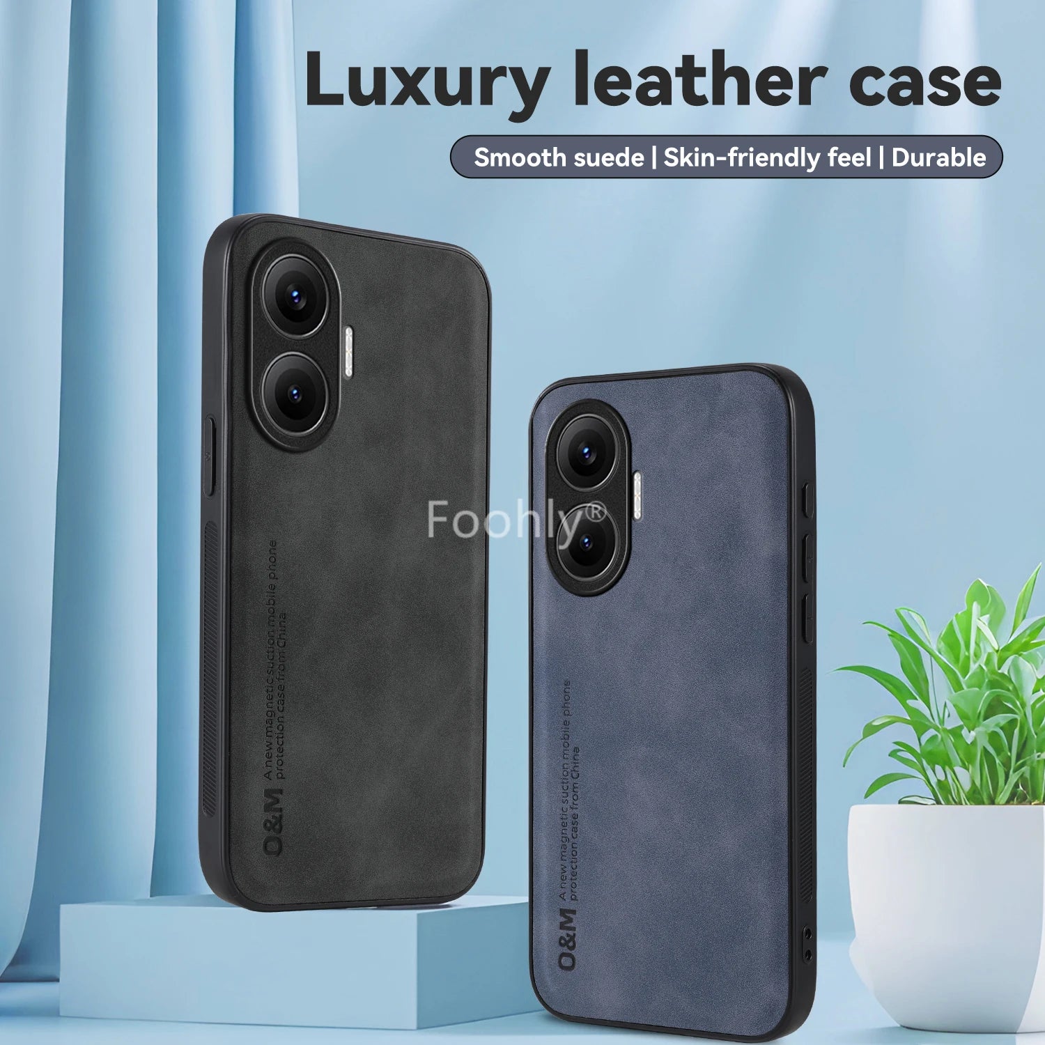 Nubuk Lederhülle für Xiaomi Poco F7