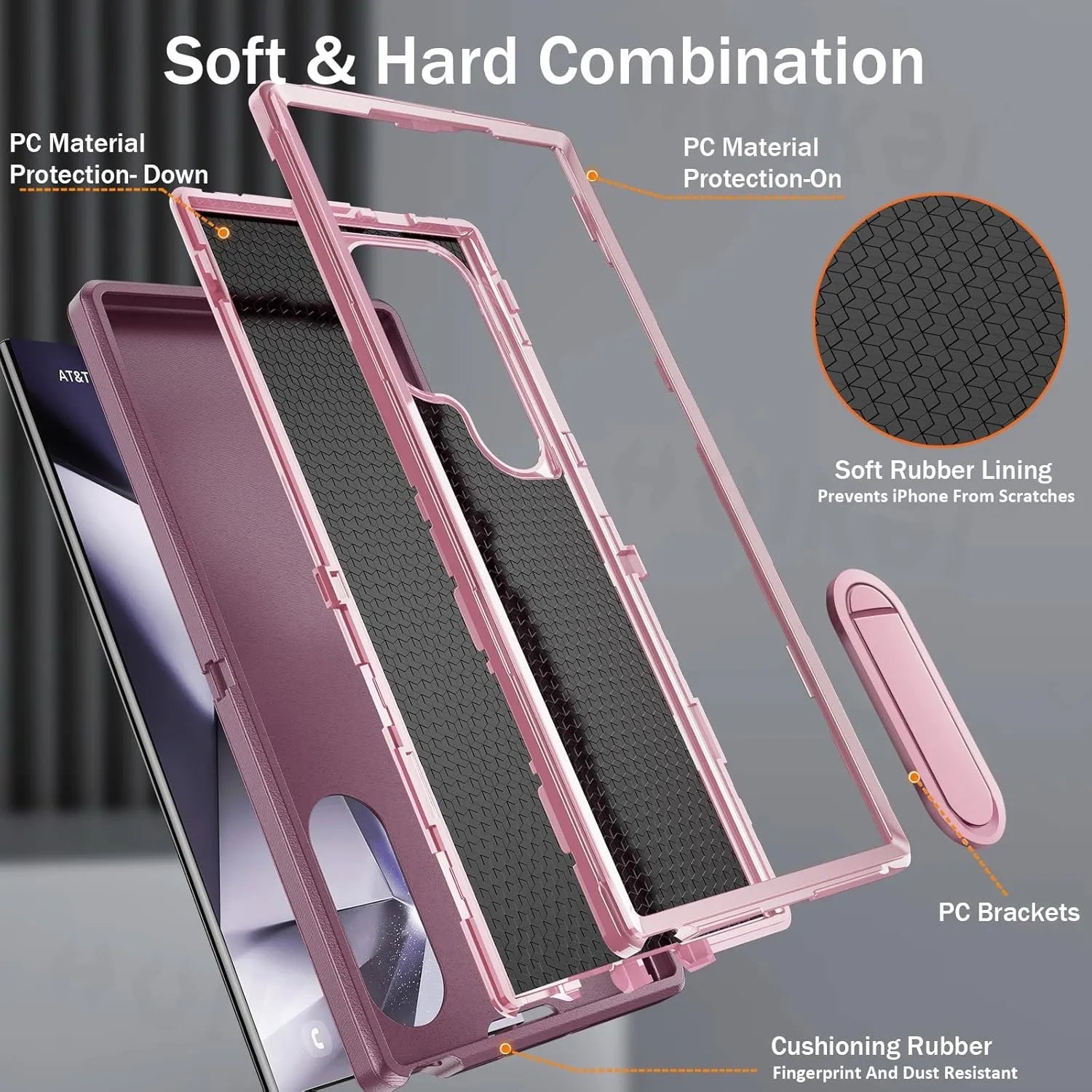 Robuste 3-in-1 Hülle mit Ständer für Galaxy S25–A56