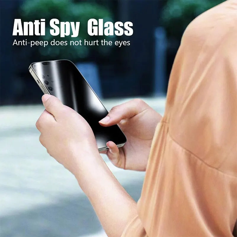4 Stück iPhone Sichtschutz Glasfolie