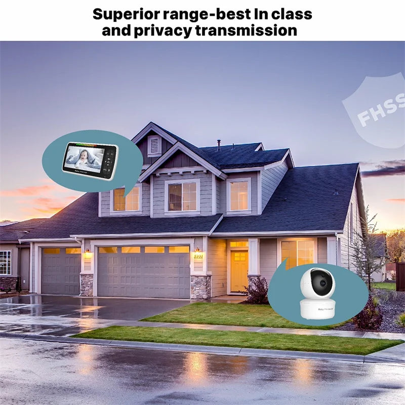 Video Babyphone 5" mit Kamera & Zwei-Wege-Audio