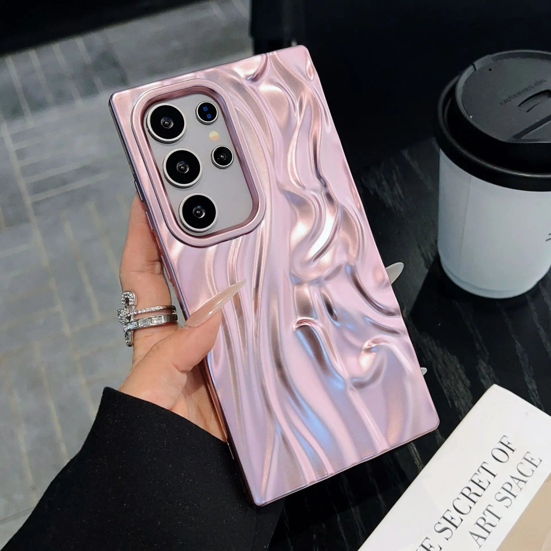 Glitzernde 3D-Wellen TPU Hülle für Samsung Galaxy