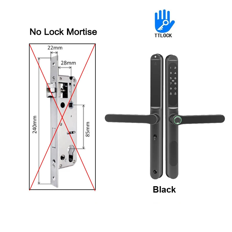 TTLock Aluminium Smart Türschloss Fingerabdruck Passwort RFID