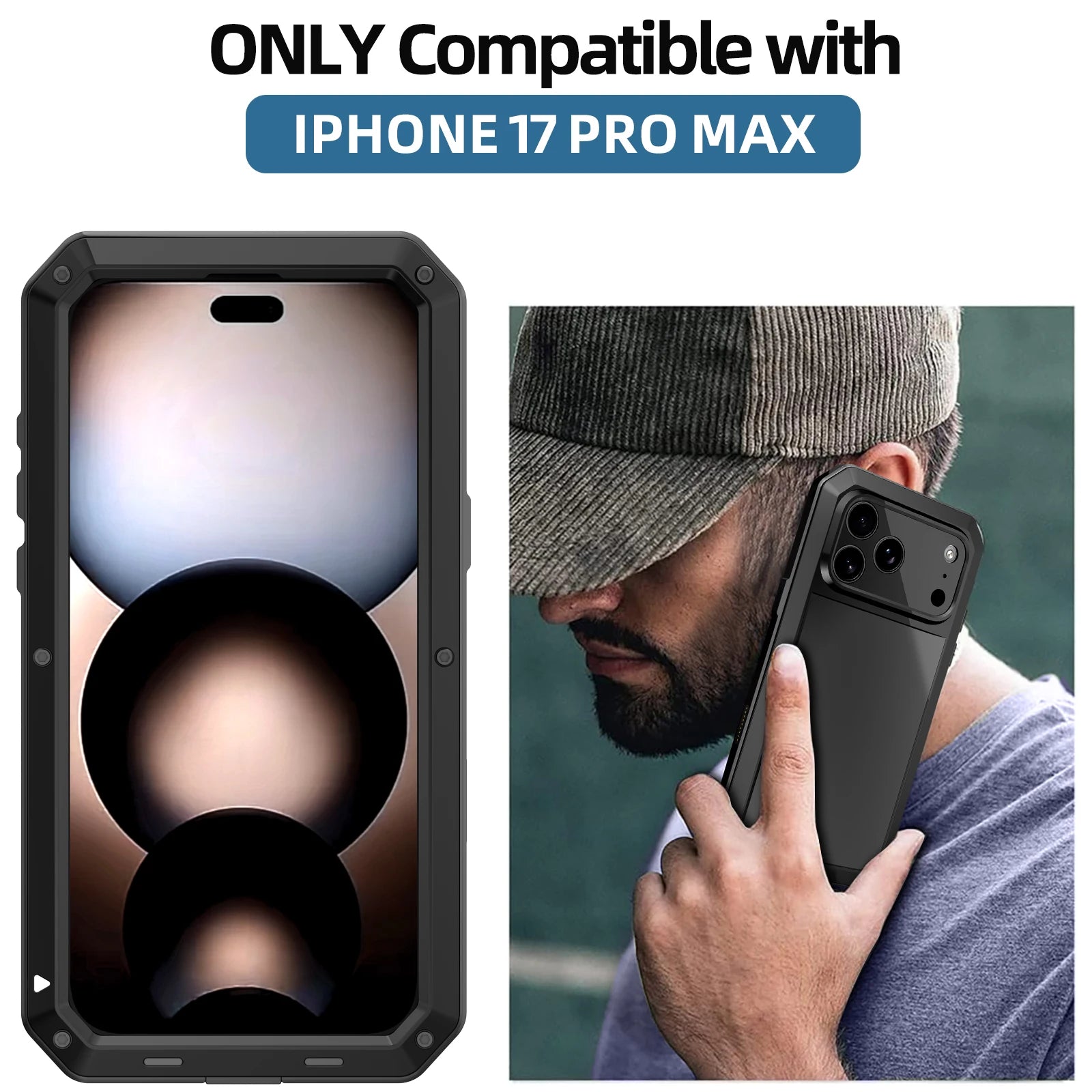 Robuste Metall-Schutzhülle für iPhone 17 Pro Max