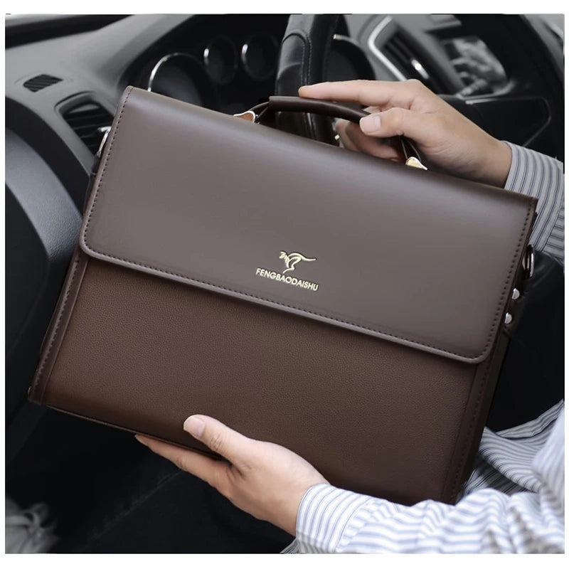 Luxus Leder Aktentasche Herren A4 Tasche