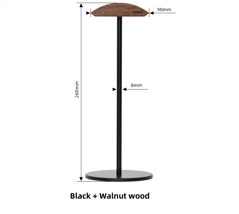 Minimalistischer Kopfhörerhalter aus Walnussholz