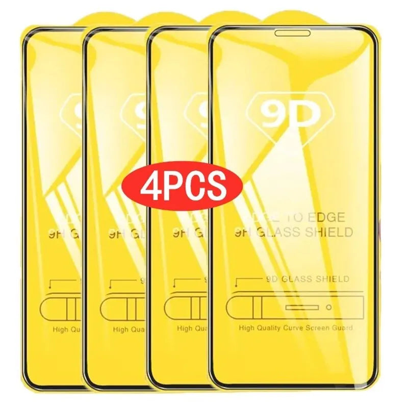 4 Stück Full-Cover iPhone Glas