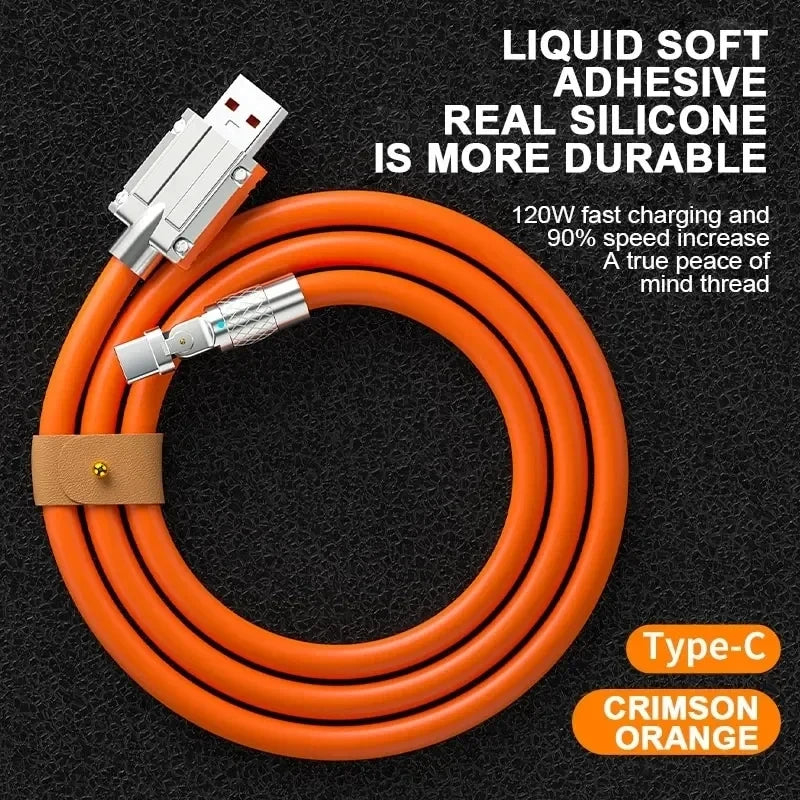 120W 7A USB-C Schnellladekabel 180°