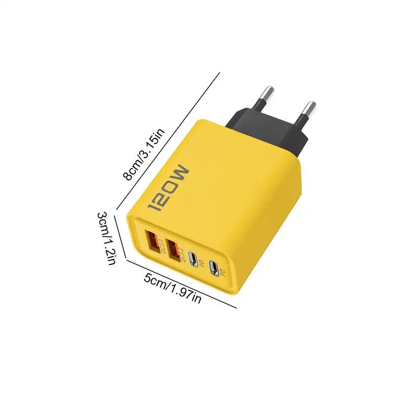 120W 4-Port USB-C Schnellladegerät PD QC
