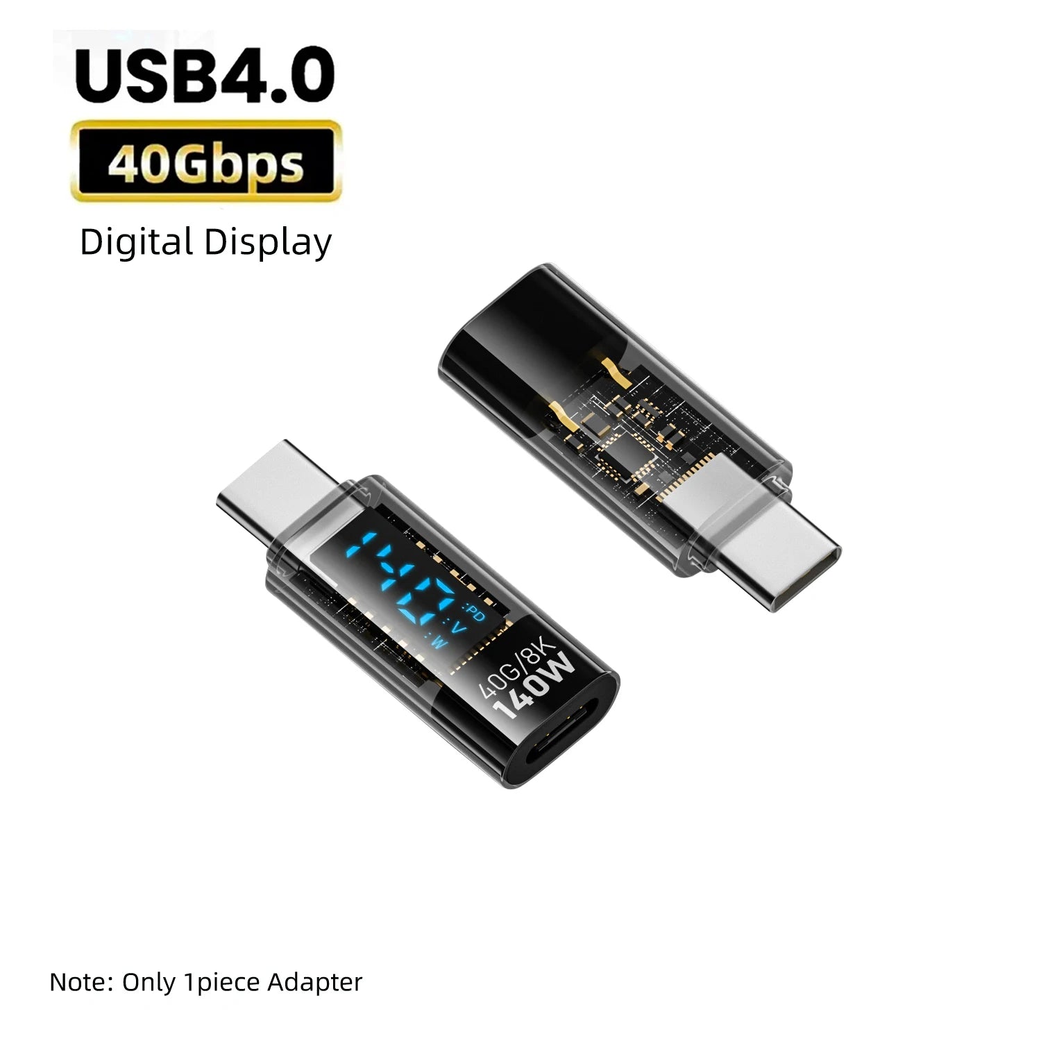 140W USB-C Adapter 90° mit Display