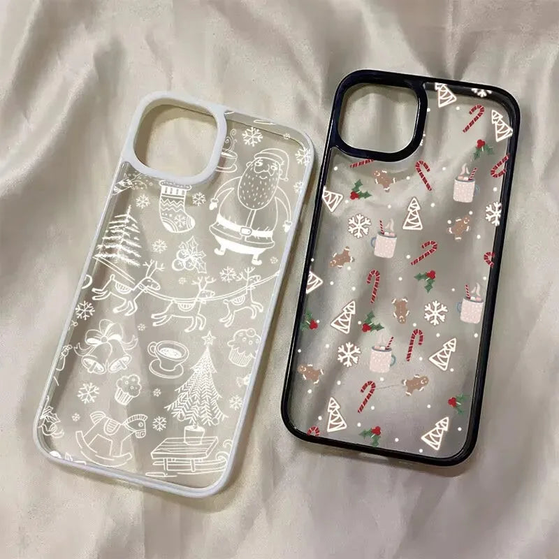 Cartoon Snowflake Christmas Case for iPhone 16