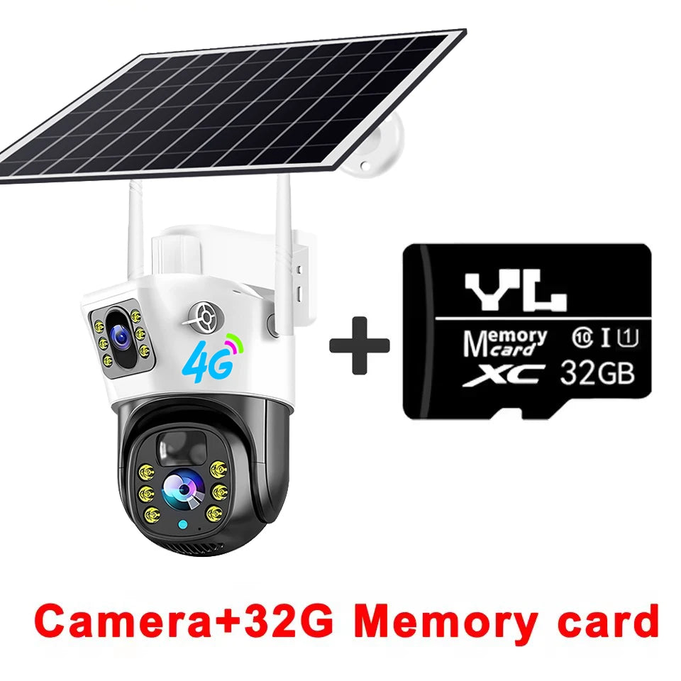 WLAN Dual-Linsen Kamera 4G Solar Nachtsicht Outdoor