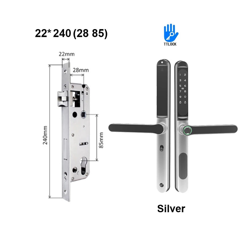 TTLock Aluminium Smart Türschloss Fingerabdruck Passwort RFID