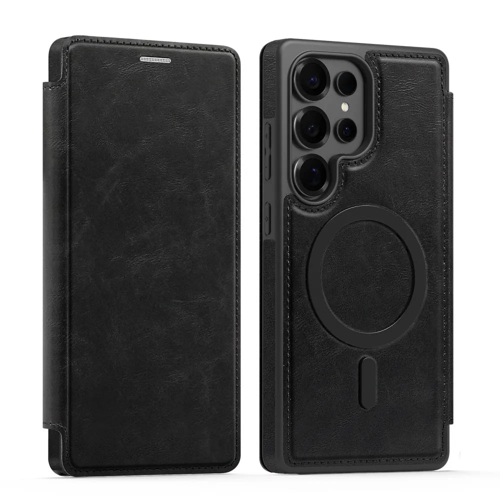 Flip-Lederhülle für Samsung S25 Ultra MagSafe Schutz