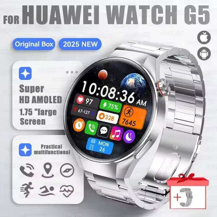G5 Plus Smartwatch Herren 2025 mit AMOLED & GPS