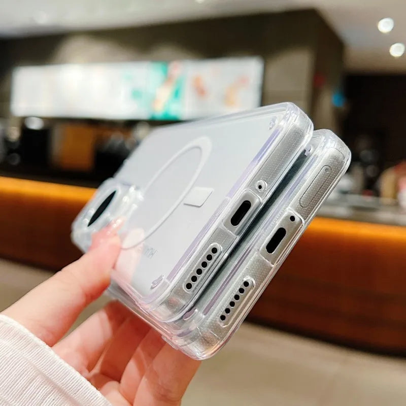 Transparente Magnet-Hülle für Xiaomi & Redmi