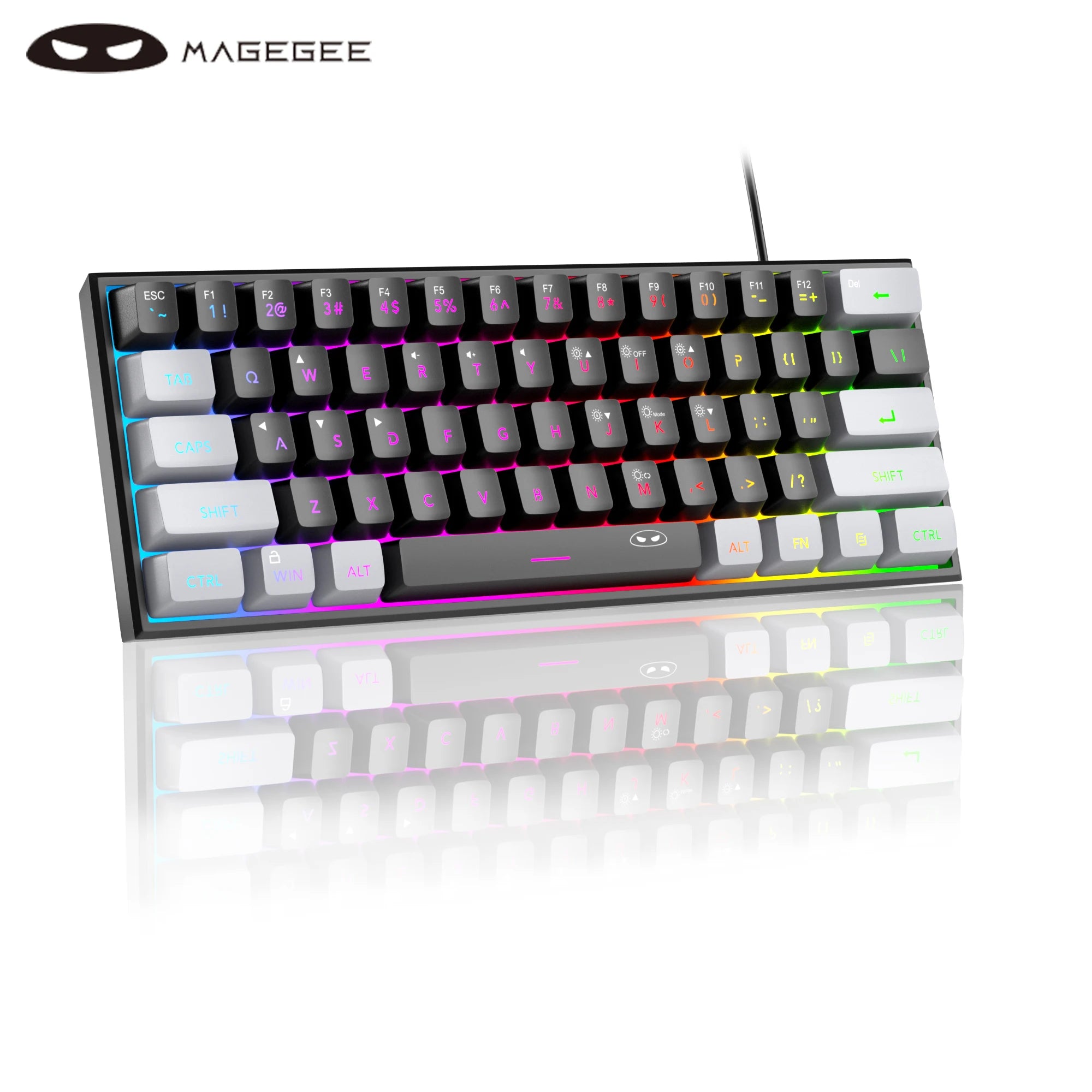 MageGee TS91 60 % Mini RGB Gaming-Tastatur